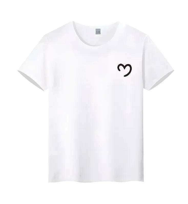 Personalized Side Abstract Letter Printed T-shirt Summer Fashion Men's and Women's Top Casual Daily Personalized Wearing