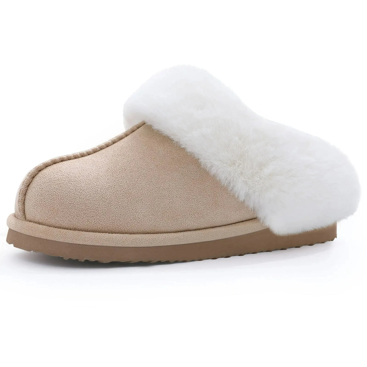 Crestar Women Fashion Fur Suede Slipper High Quality Fluffy Plush Faux Fur Soft Slippers Winter Indoor Home Cozy Cotton Slippers