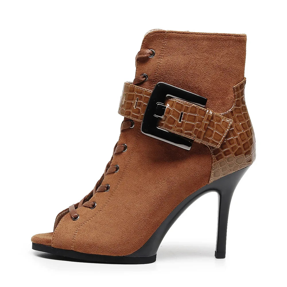 High Women Black Heels Trend Stilettos Jazz Dance Woman Shoes Latin Dancing Street Sexy Stilettos Booties Plus Size