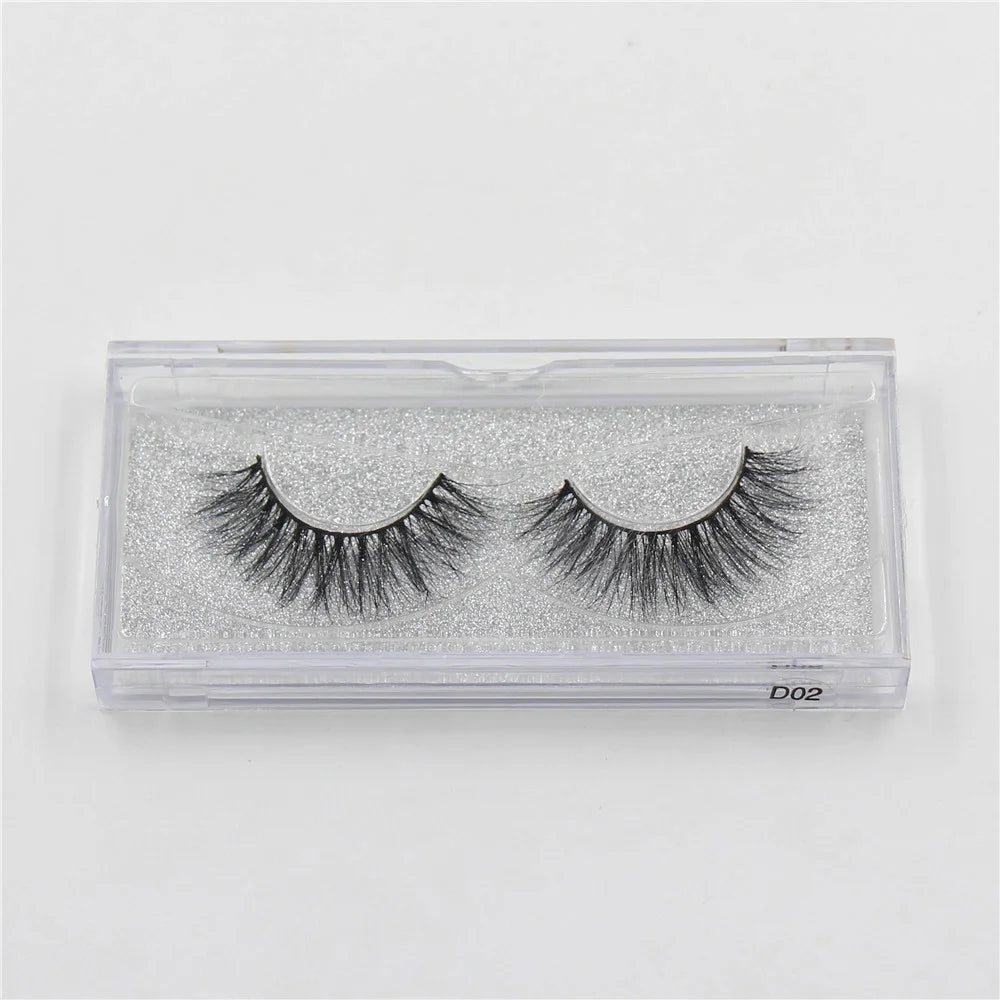 LEHUAMAO Mink Lashes 3D False Eyelashes Natural Makeup Mink Eyelash Extension Make Up Real Siberian Mink Full Strip Eyelashe A01