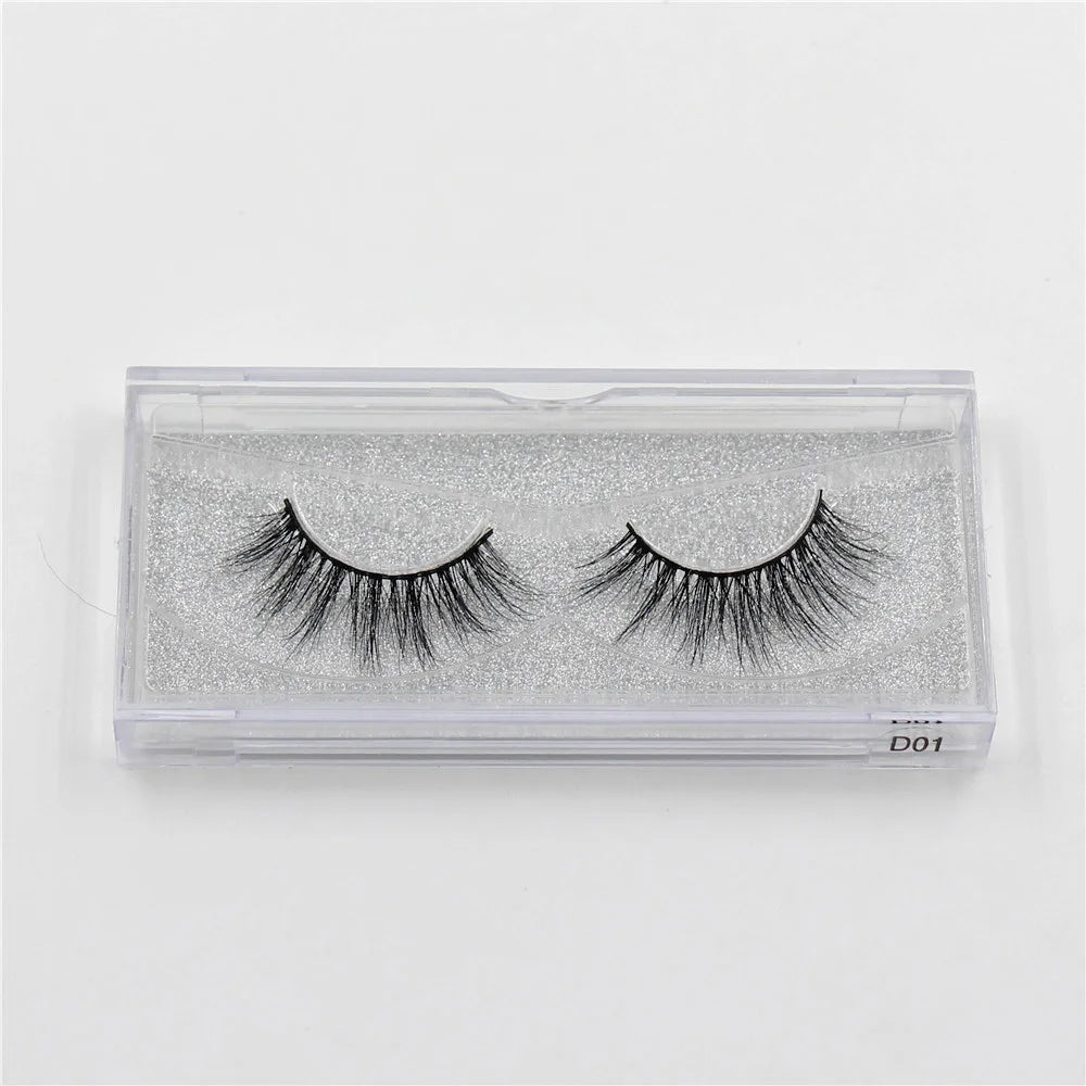LEHUAMAO Mink Lashes 3D False Eyelashes Natural Makeup Mink Eyelash Extension Make Up Real Siberian Mink Full Strip Eyelashe A01
