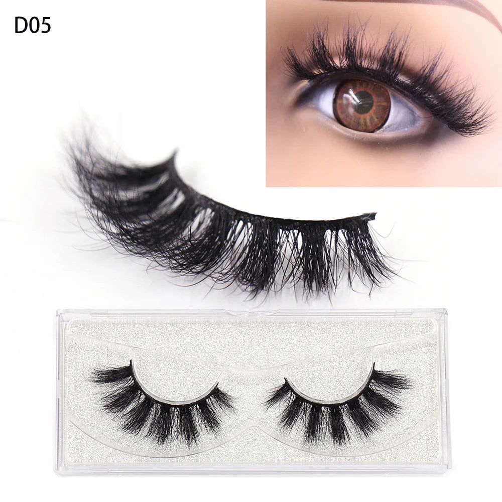 LEHUAMAO Mink Lashes 3D False Eyelashes Natural Makeup Mink Eyelash Extension Make Up Real Siberian Mink Full Strip Eyelashe A01