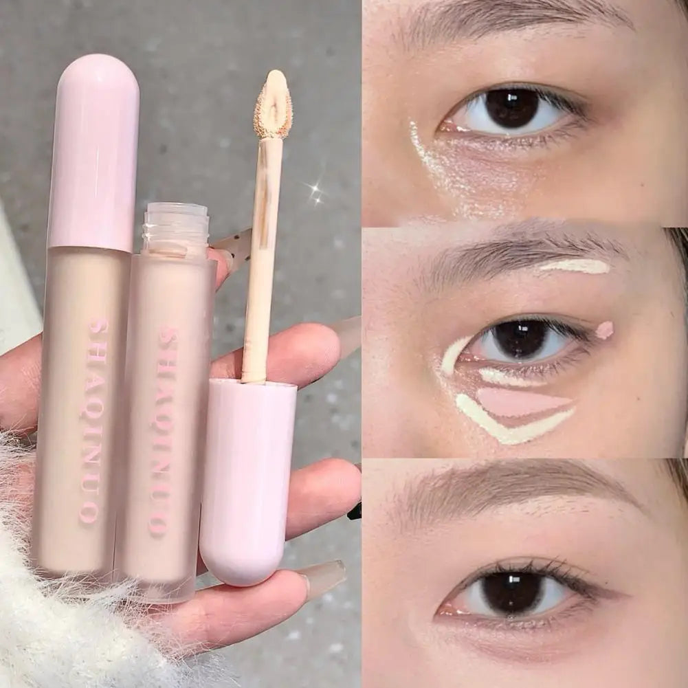 3 Colors Liquid Foundation Concealer Cream Full Coverage for Blemishes Dark Circles & Freckles Waterproof Oil-control Make Up
