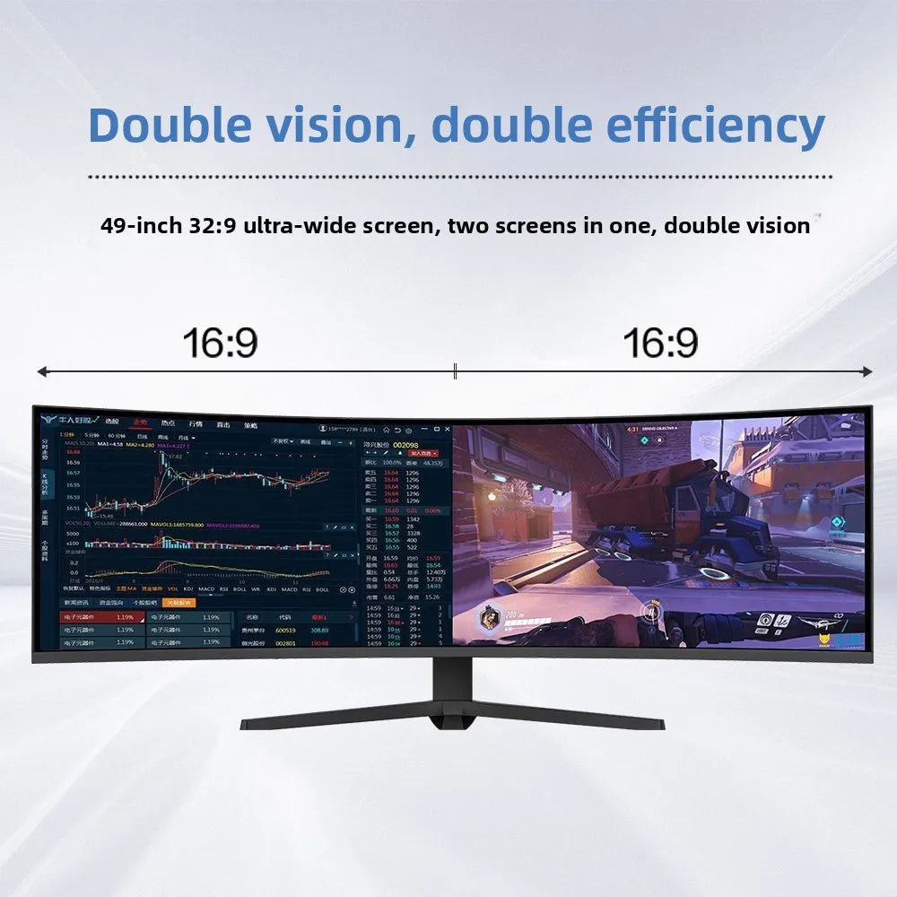 49-inch 5K curved 240Hz ultra-wideband fishscreen HVA panel esports stock trading PBP computer external monitor