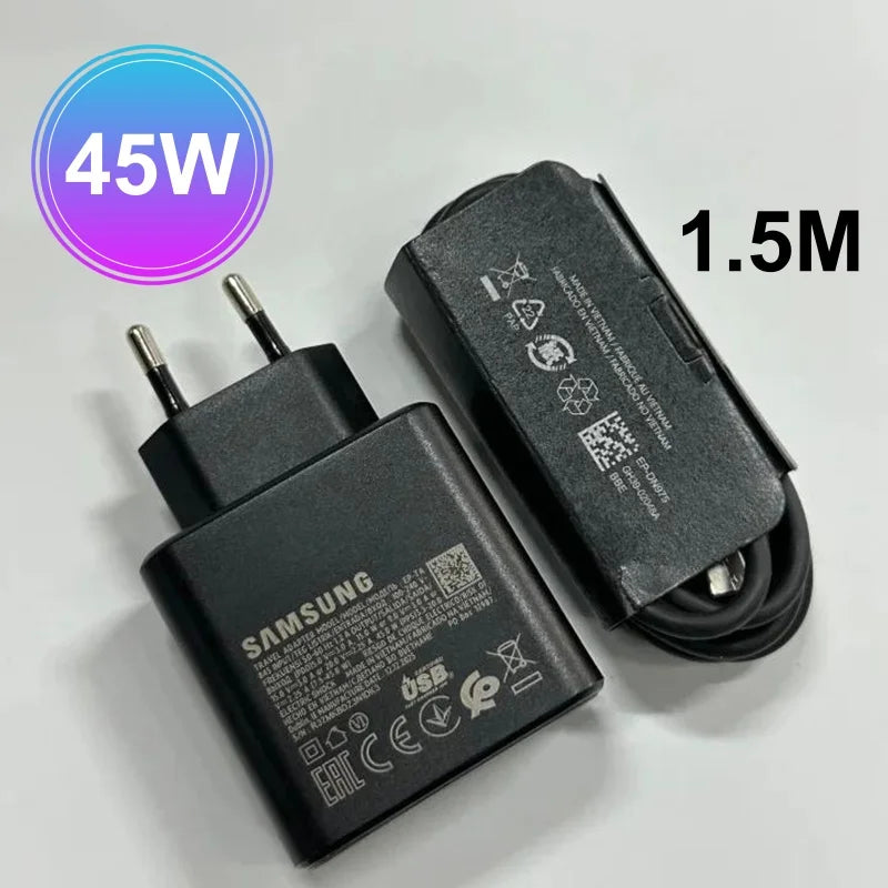 Original Samsung 60W PD Charger Super Fast Charger Type C Galaxy S26 S25 S24 S23 S22 Ultra Plus A16 A55 Z Fold 8 7 for iphone 17
