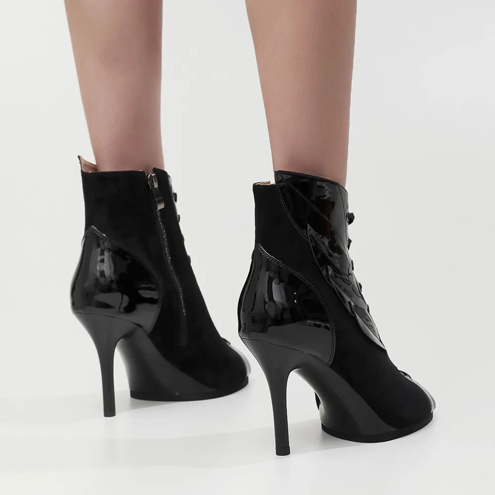 Women Black High Heels Trend  Stilettos Jazz Dance Woman Shoes Latin Dancing Street Sexy Stilettos Booties Plus Size