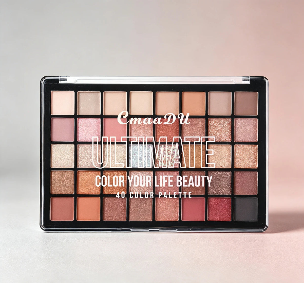40 Color Eyeshadow Palette, Highly Pigmented Long-Lasting Blendable Earth Tone & Macaron Eye Shadow, Matte Shimmer Finishes Makeup Kit for Daily Dating Music Festival Beach Party, Gift for Women