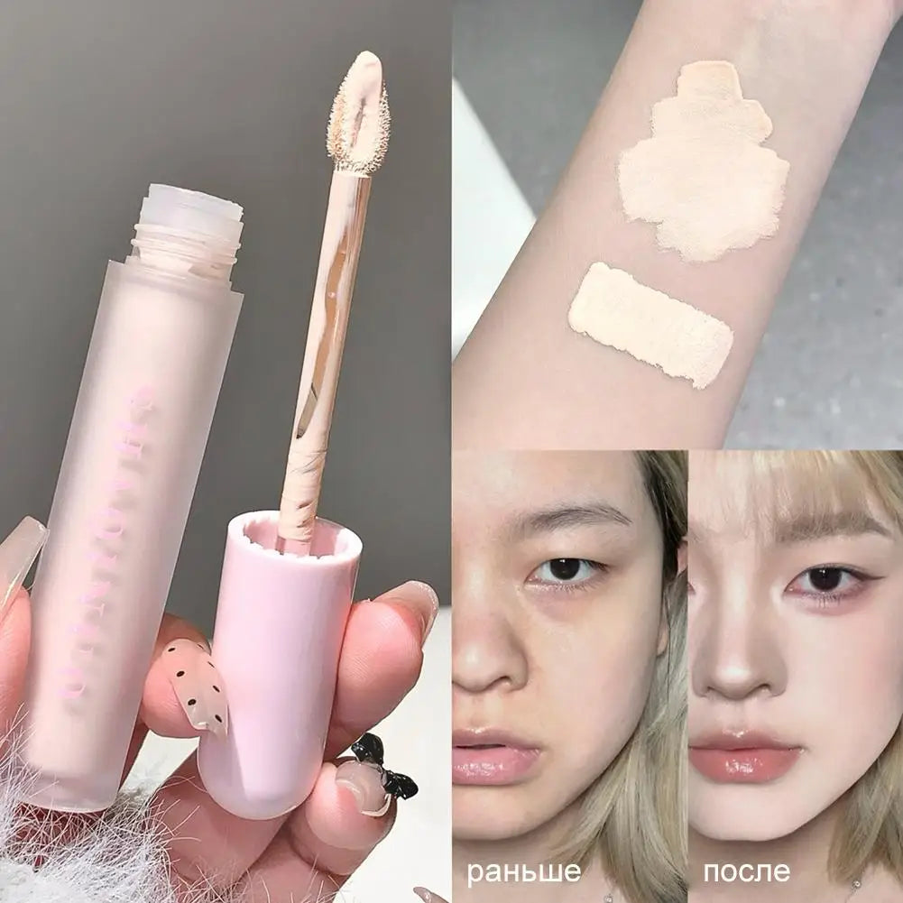 3 Colors Liquid Foundation Concealer Cream Full Coverage for Blemishes Dark Circles & Freckles Waterproof Oil-control Make Up