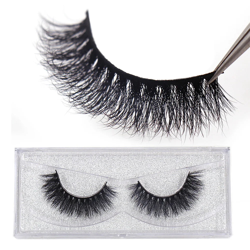 LEHUAMAO Mink Lashes 3D False Eyelashes Natural Makeup Mink Eyelash Extension Make Up Real Siberian Mink Full Strip Eyelashe A01