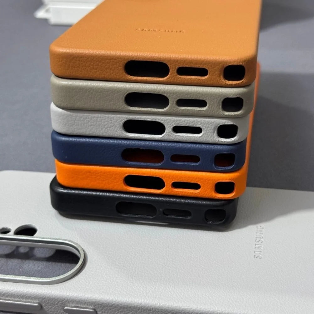 Original Leather For Magsafe Shockproof Case Samsung S26 Ultra S26Plus S26+ S 26 Slim Camera Protector Wireless Charging Cover