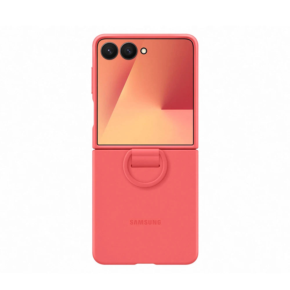 Original for Samsung Galaxy Z Flip7 Silicone Ring Case Galaxy  Z Flip 7 (Silicone) Protective Cover with Built-in Ring