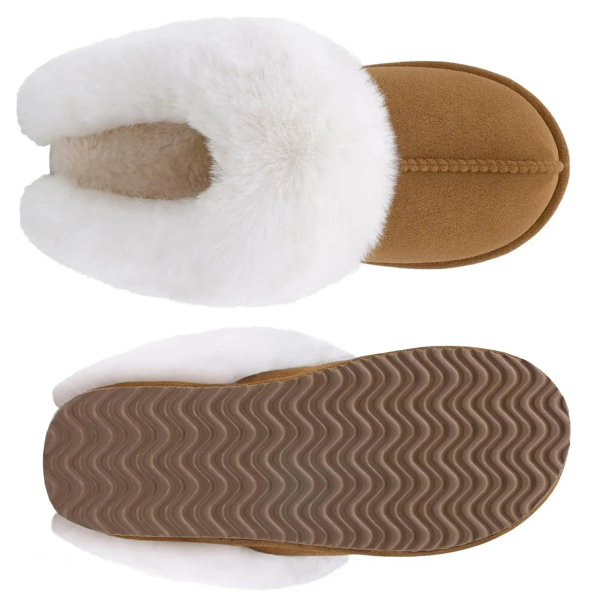 Crestar Women Fashion Fur Suede Slipper High Quality Fluffy Plush Faux Fur Soft Slippers Winter Indoor Home Cozy Cotton Slippers