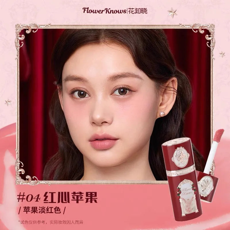 Flower Knows Shells Jewel Collection Embossed Silk Satin Blusher Expands Shrink Cheek Vintage Pearl Makeup