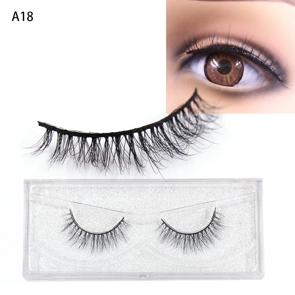 LEHUAMAO Mink Lashes 3D False Eyelashes Natural Makeup Mink Eyelash Extension Make Up Real Siberian Mink Full Strip Eyelashe A01