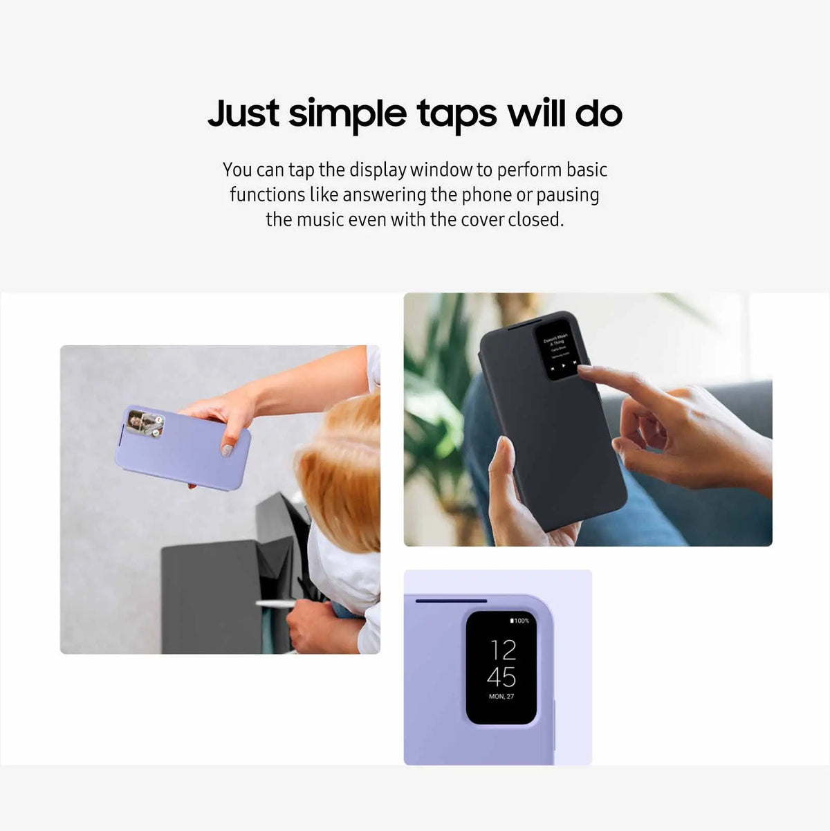 Original For Samsung Galaxy A54 5G Smart View Wallet Case EF-ZA546