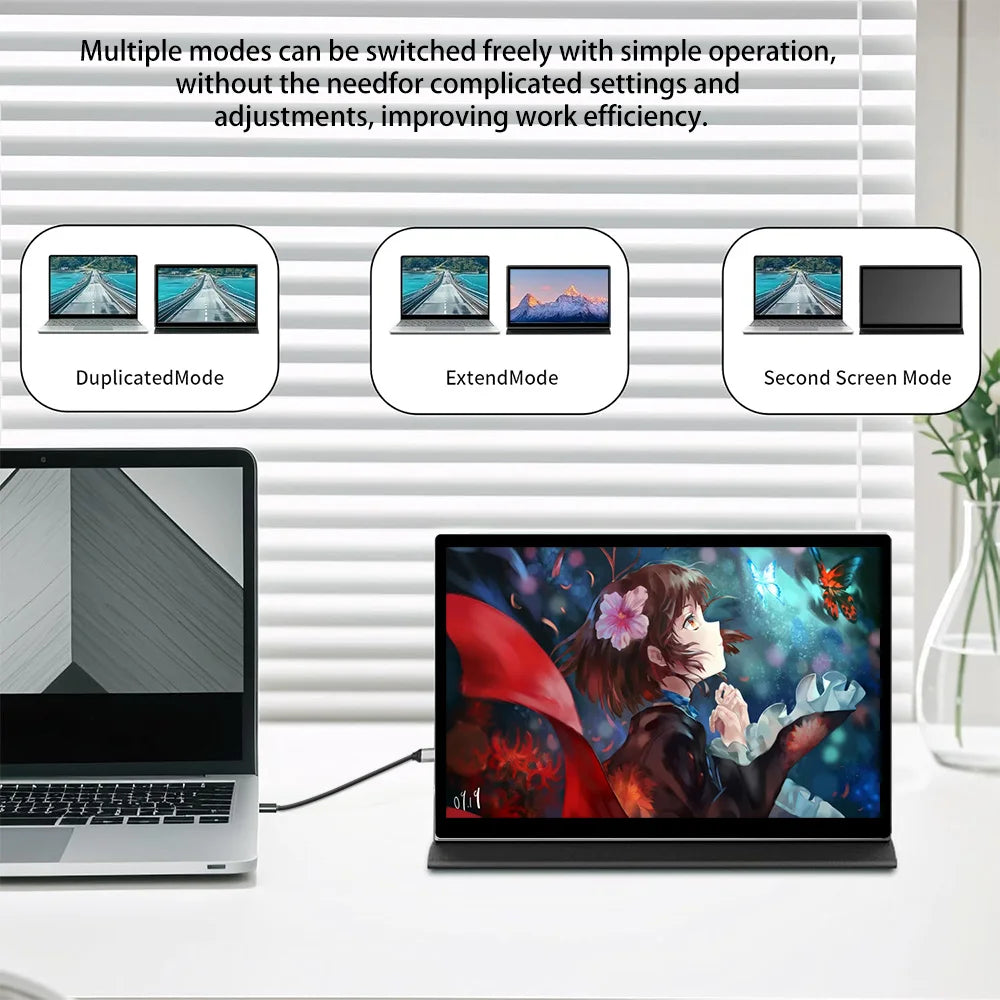 OLED Portable Monitor 10.5' 2k TouchScreen, Raspberry Pi Monitor, SRGB 100%, Dual USB-C, HDMI for Laptop Mac Phone PS4/5 Switch