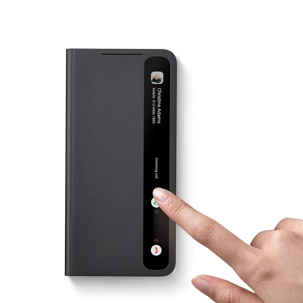 For Galaxy S21 5G Smart View Flip Mirror Case Samsung S21 Clear View Cover LED Cover S-View Cases EF-ZG991