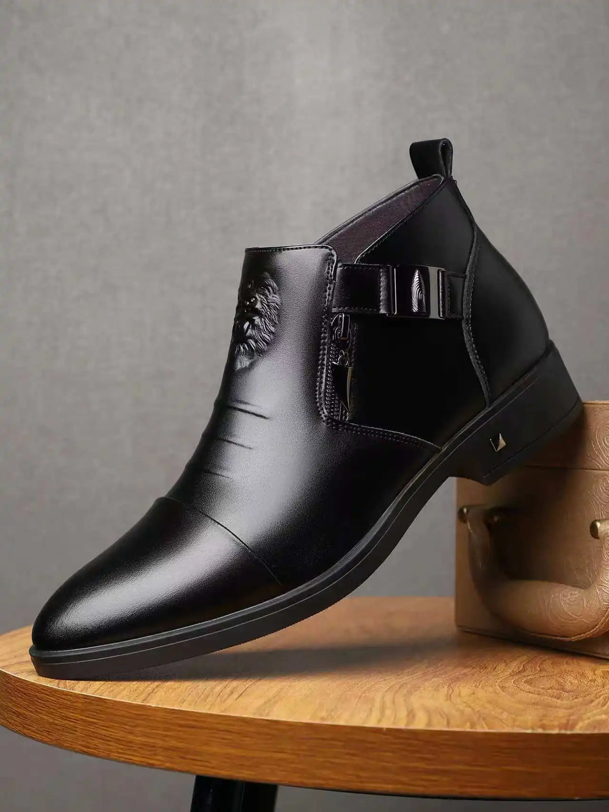 QRLQRL New Platform Leather Chelsea Boots for Men Fashion Soft-soled Men's Luxury Dress Shoes Autumn Winter Male Ankle Boots