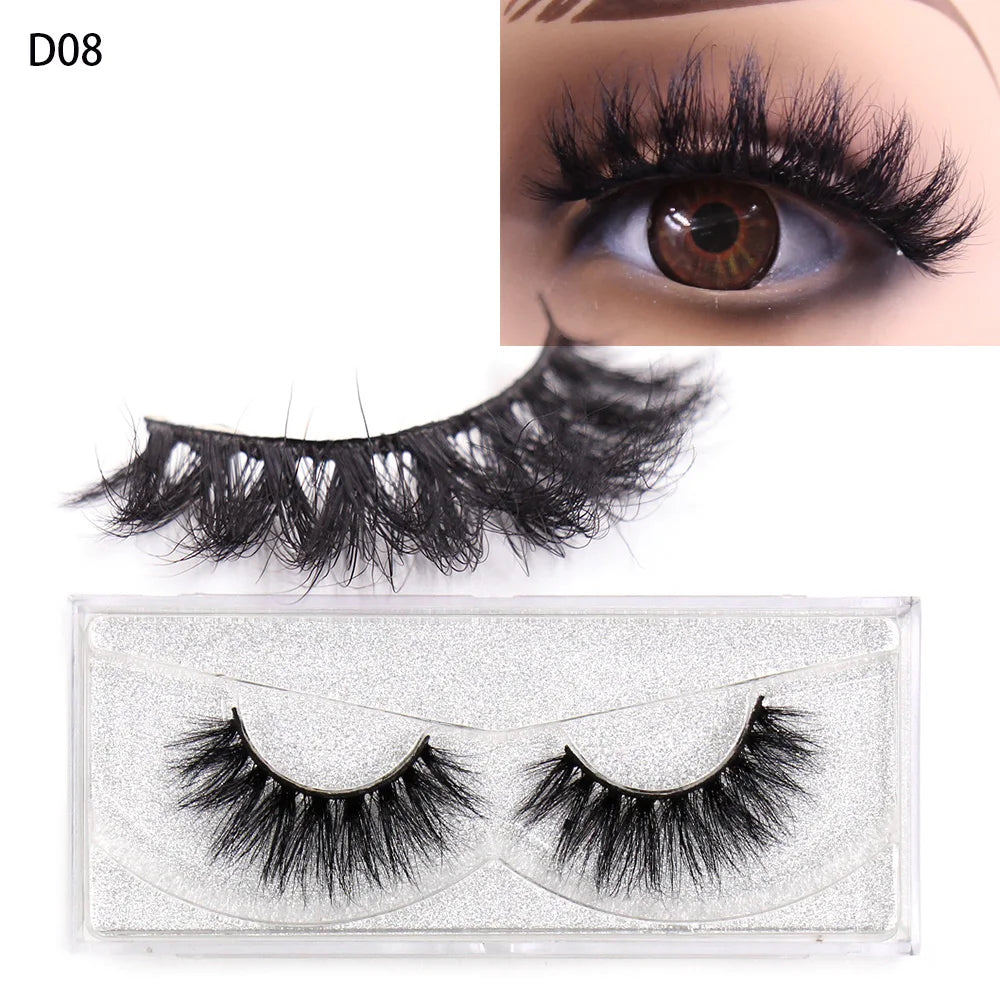 LEHUAMAO Mink Lashes 3D False Eyelashes Natural Makeup Mink Eyelash Extension Make Up Real Siberian Mink Full Strip Eyelashe A01
