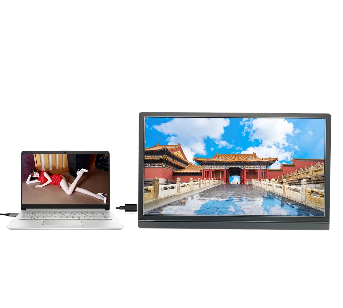 Original Manufacturer Portable Dual Monitor Laptop Screen with Stand for Laptop Phone Xbox Switch PS4TNT Samsung DEX PC