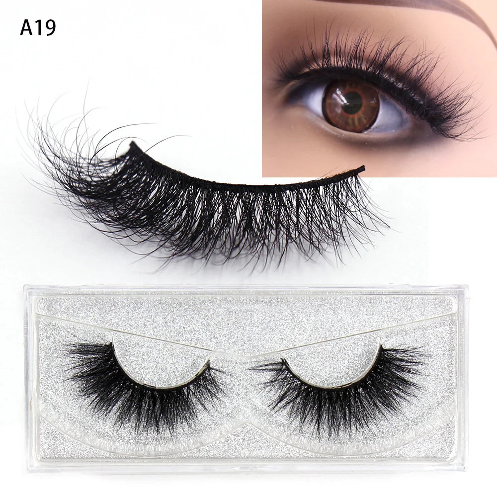 LEHUAMAO Mink Lashes 3D False Eyelashes Natural Makeup Mink Eyelash Extension Make Up Real Siberian Mink Full Strip Eyelashe A01