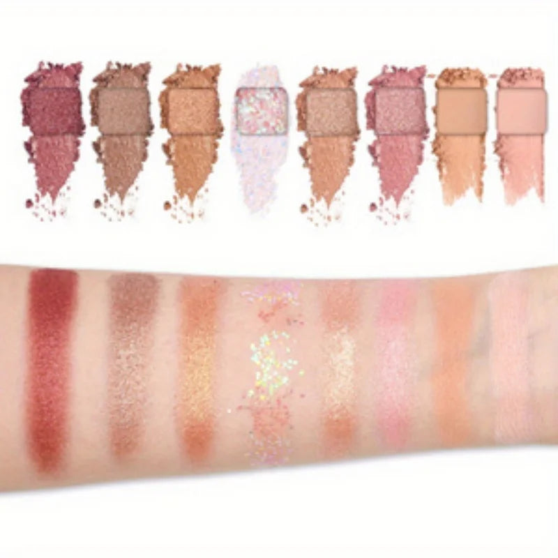 40 Color Eyeshadow Palette, Highly Pigmented Long-Lasting Blendable Earth Tone & Macaron Eye Shadow, Matte Shimmer Finishes Makeup Kit for Daily Dating Music Festival Beach Party, Gift for Women