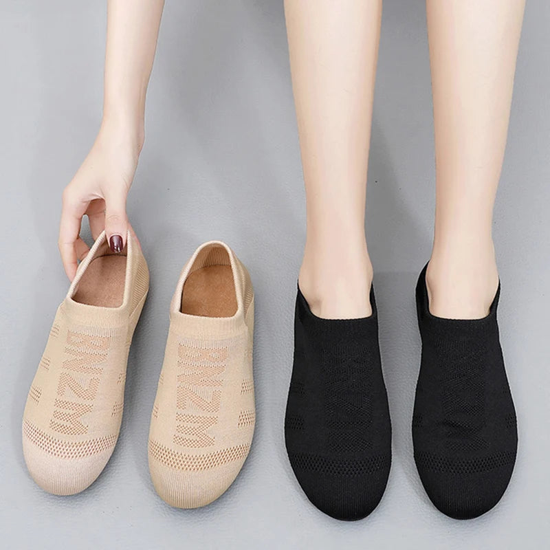 Women Aerobics Dance Shoes Ladies Gymnastics Yoga Shoes Ballroom Ballet Jazz Shoes Mesh Flat Practice Girls Dance Sneakers