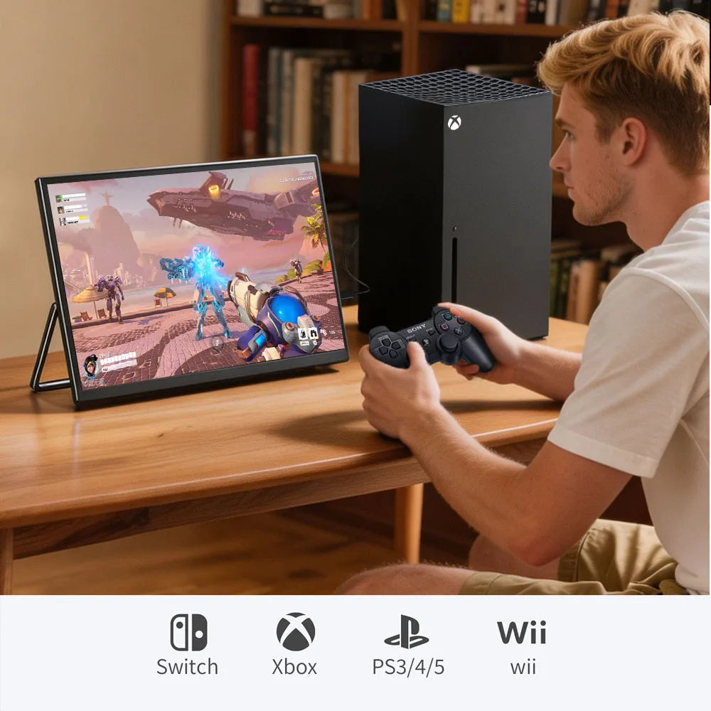 MAFNKOU 16'' 2.5K Portable Monitor 144Hz Gaming Display USB-C HDMI HDR IPS Screen Extender For Laptop PC Mac Xbox