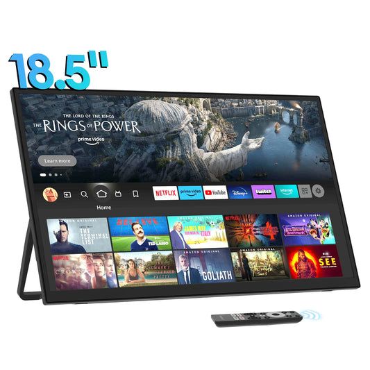 ZEUSLAP Z18TV – 18.5″ Google TV Smart Monitor with 120Hz Monitor Mode for Phone, PS5, Laptop Second Display
