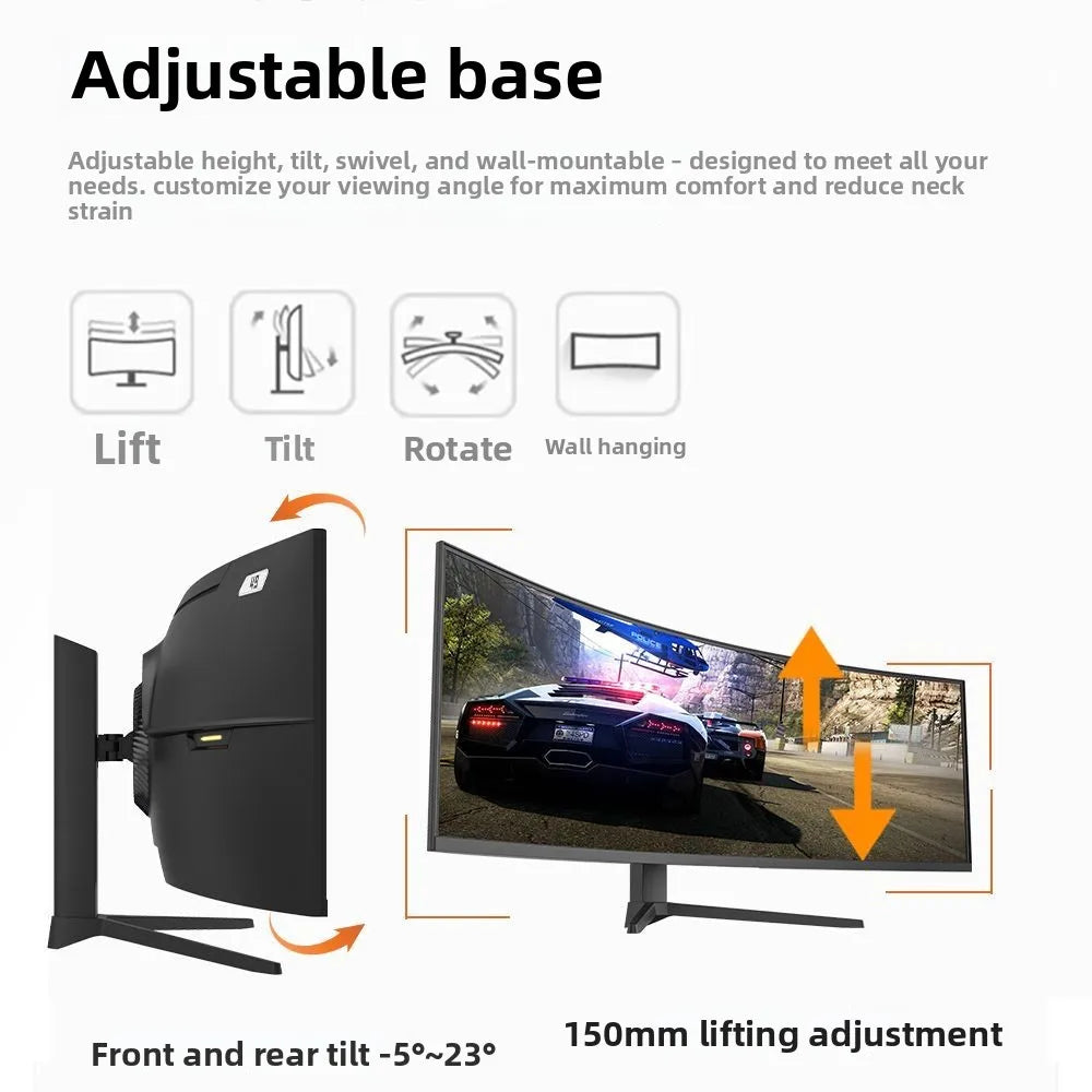 49-inch 5K curved 240Hz ultra-wideband fishscreen HVA panel esports stock trading PBP computer external monitor