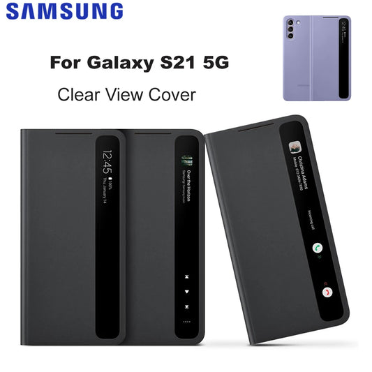 For Galaxy S21 5G Smart View Flip Mirror Case Samsung S21 Clear View Cover LED Cover S-View Cases EF-ZG991