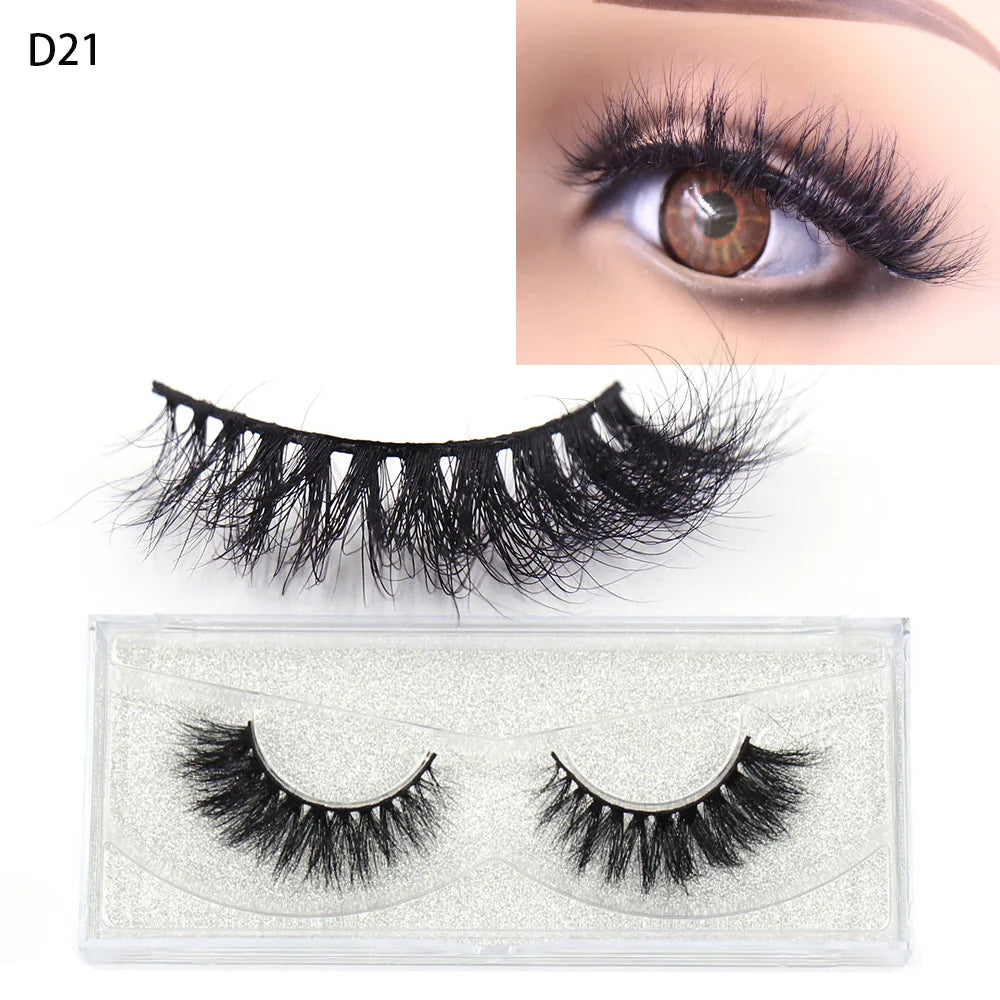 LEHUAMAO Mink Lashes 3D False Eyelashes Natural Makeup Mink Eyelash Extension Make Up Real Siberian Mink Full Strip Eyelashe A01