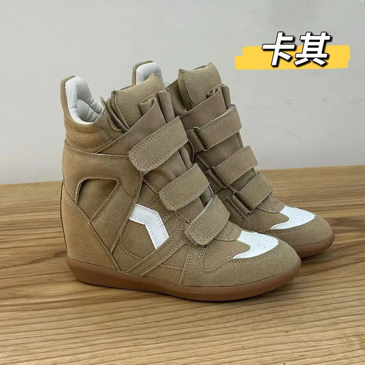 Women's Ankle Boots New 2026 Genuine Leather High Platform Sneakers Fashionable 8CM Wedge Heels Snow Boots Design Women Shoes