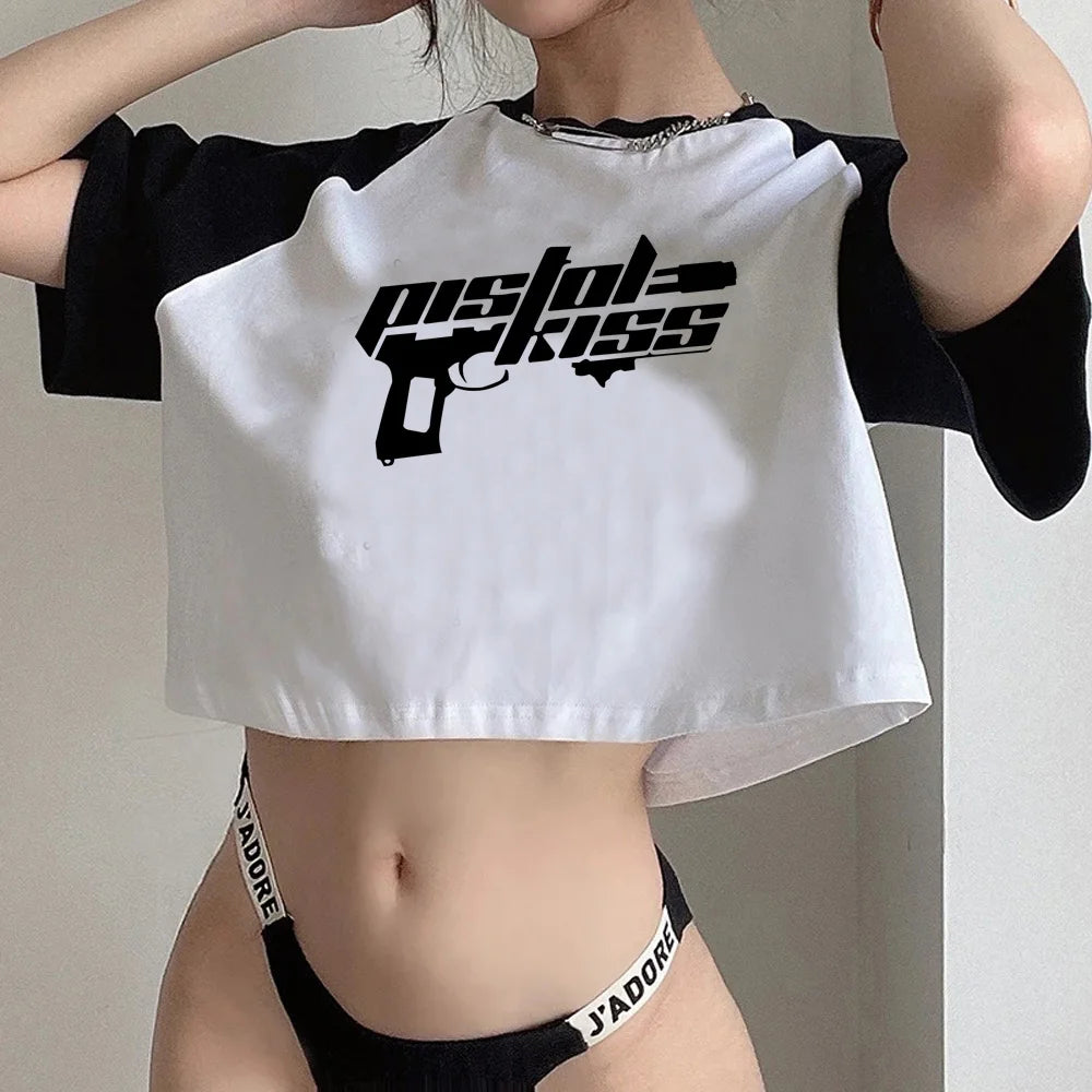Y2k Star Girl fairy grunge  goth crop top girl 90s kawai gothic  fairycore t-shirts cropped