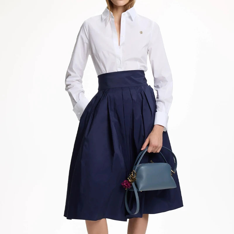CH Women's Casual Cotton Blouse with Streetwear Style and Simple Design - Suitable for Office Wear - A Fashionable and Trendy To