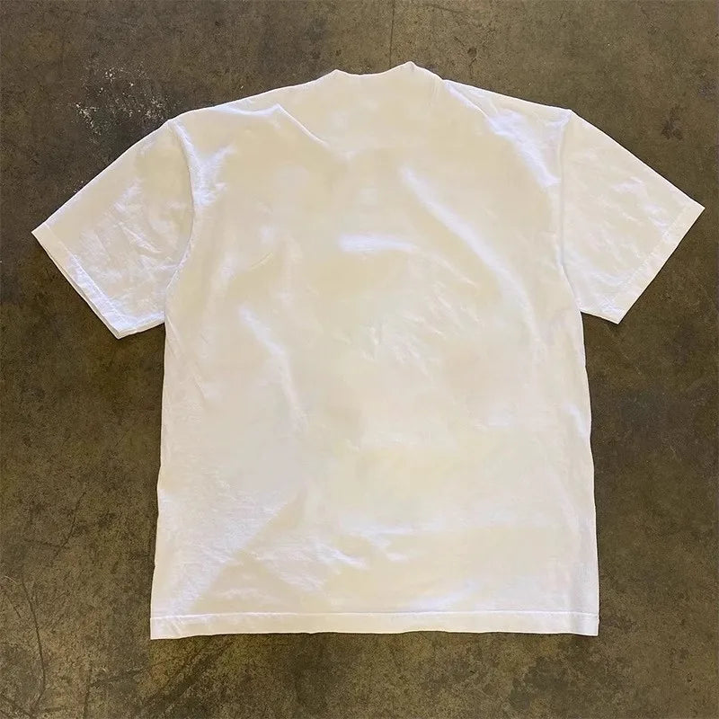 Personalized Side Abstract Letter Printed T-shirt Summer Fashion Men's and Women's Top Casual Daily Personalized Wearing