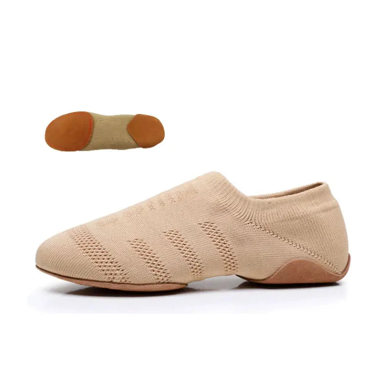 Women Aerobics Dance Shoes Ladies Gymnastics Yoga Shoes Ballroom Ballet Jazz Shoes Mesh Flat Practice Girls Dance Sneakers