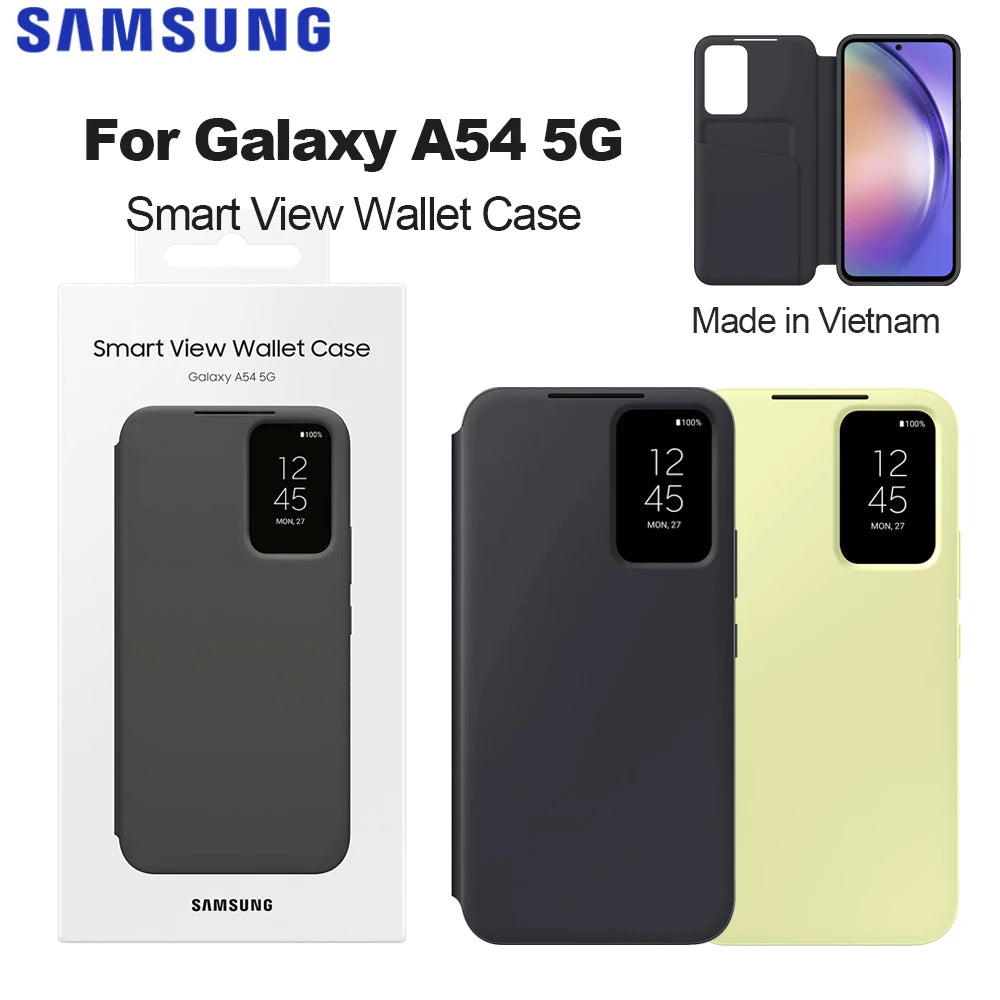 Original For Samsung Galaxy A54 5G Smart View Wallet Case EF-ZA546