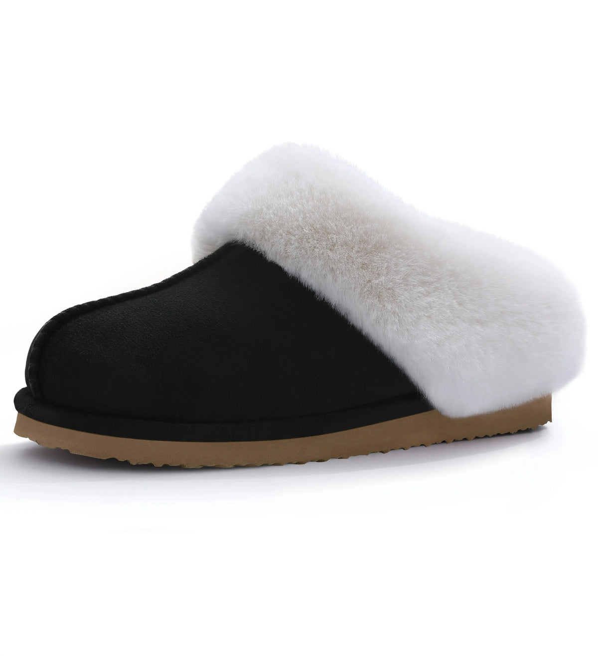 Crestar Women Fashion Fur Suede Slipper High Quality Fluffy Plush Faux Fur Soft Slippers Winter Indoor Home Cozy Cotton Slippers