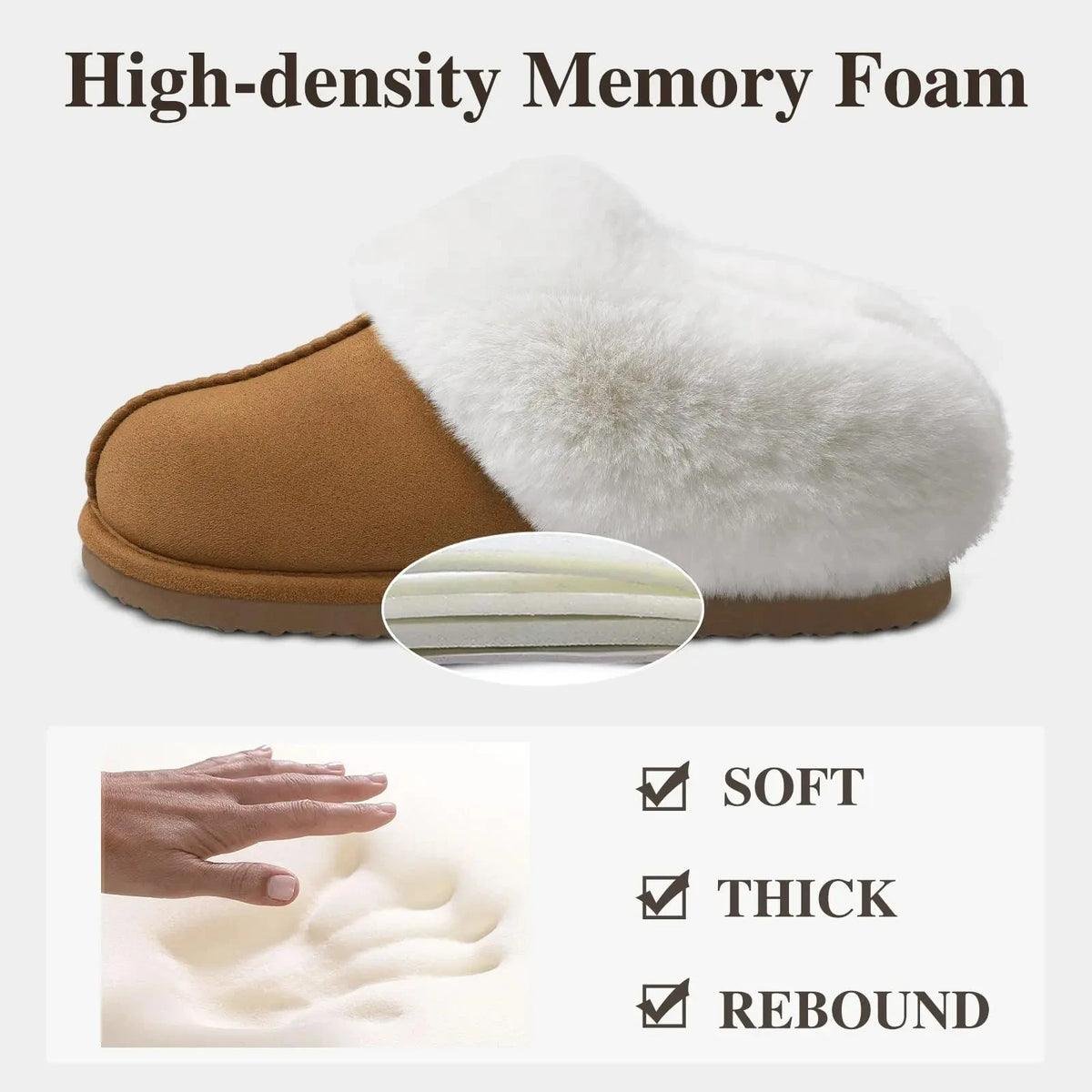 Crestar Women Fashion Fur Suede Slipper High Quality Fluffy Plush Faux Fur Soft Slippers Winter Indoor Home Cozy Cotton Slippers