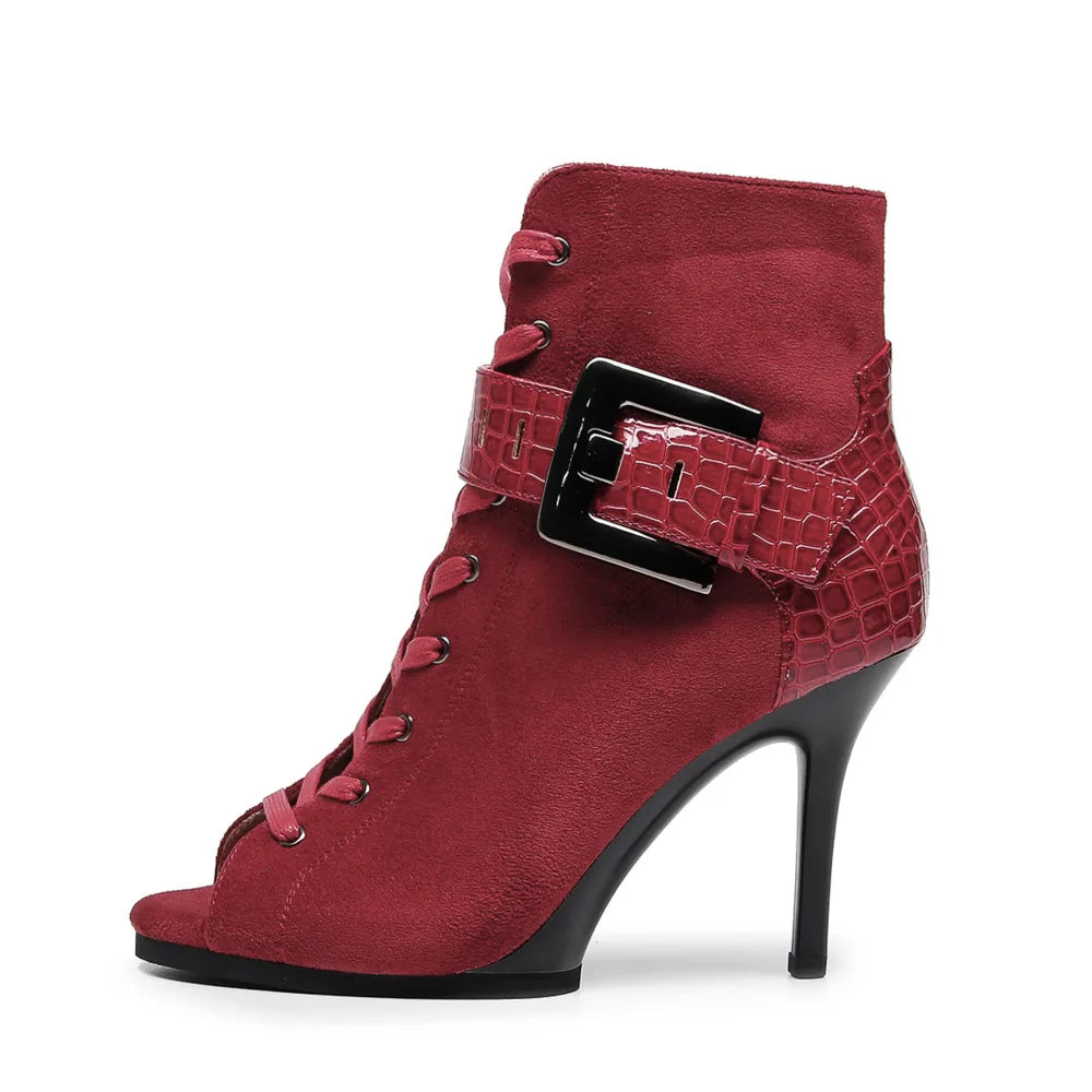 High Women Black Heels Trend Stilettos Jazz Dance Woman Shoes Latin Dancing Street Sexy Stilettos Booties Plus Size