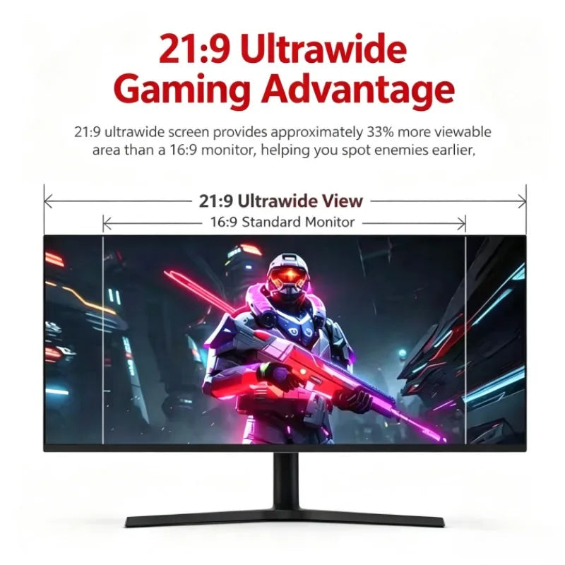 New 34-inch 4K 165HZ hairtail screen VA monitor 21.9 curved low blue light eye protection