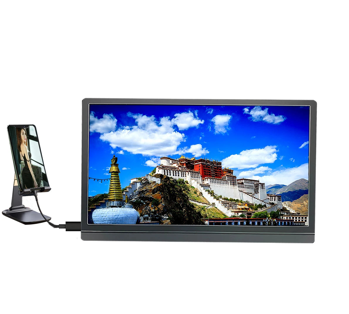 Original Manufacturer Portable Dual Monitor Laptop Screen with Stand for Laptop Phone Xbox Switch PS4TNT Samsung DEX PC
