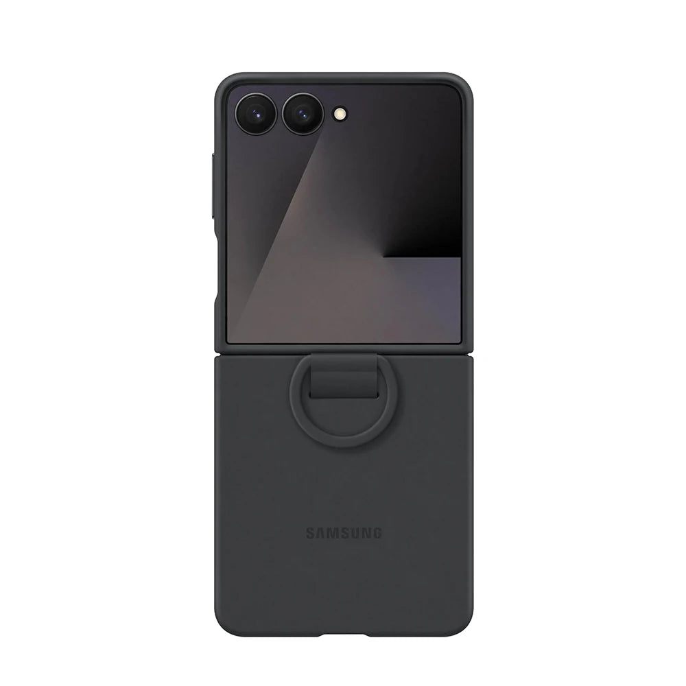 Original for Samsung Galaxy Z Flip7 Silicone Ring Case Galaxy  Z Flip 7 (Silicone) Protective Cover with Built-in Ring